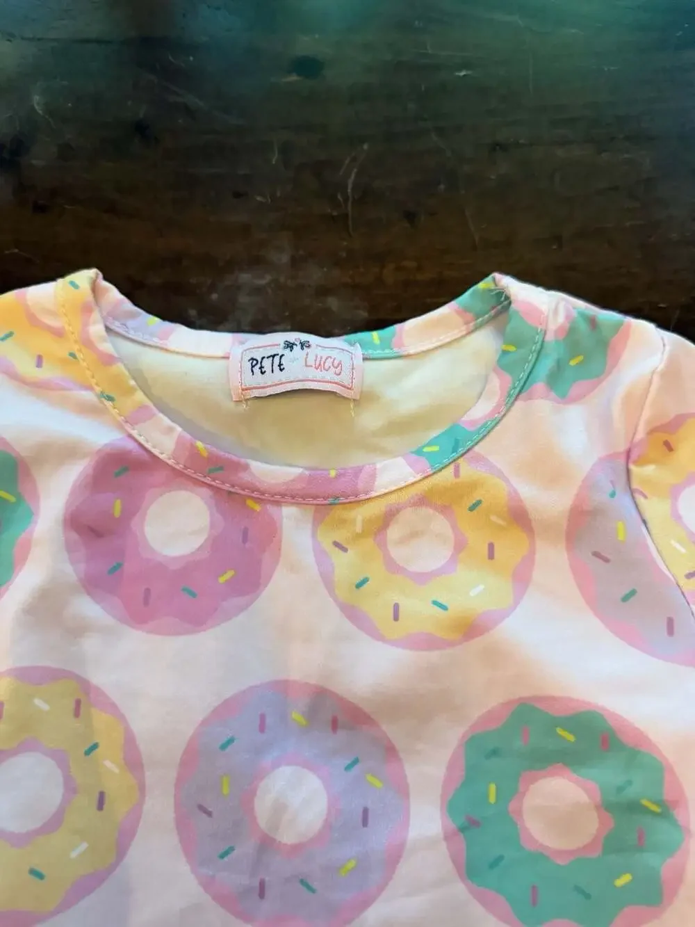 Pete & Lucy Donut Sprinkles Short Sleeve Girls Dress 12-18M